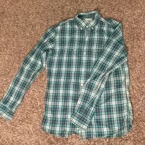 Boys Old Navy Blue Plaid Button Down